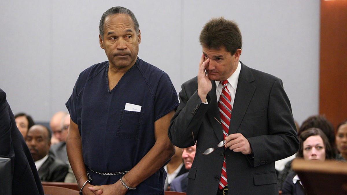 
OJ Simpson in a trial in 2008. GETTY IMAGES
