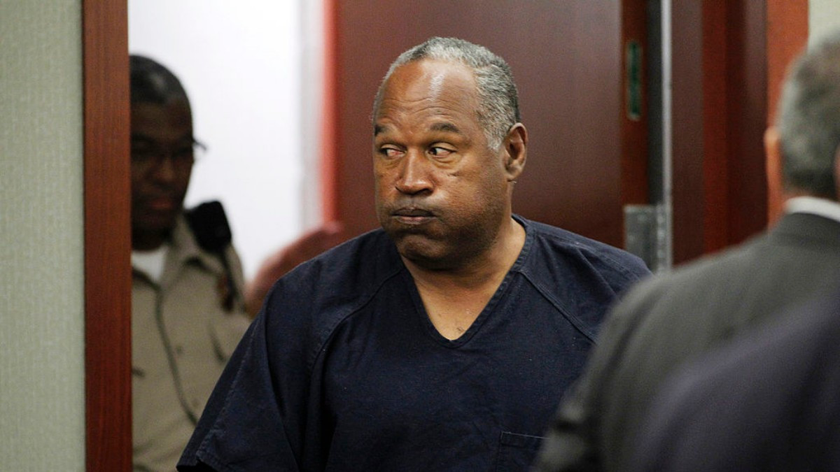 OJ Simpson sighs during another trial in 2017. GETTY IMAGES