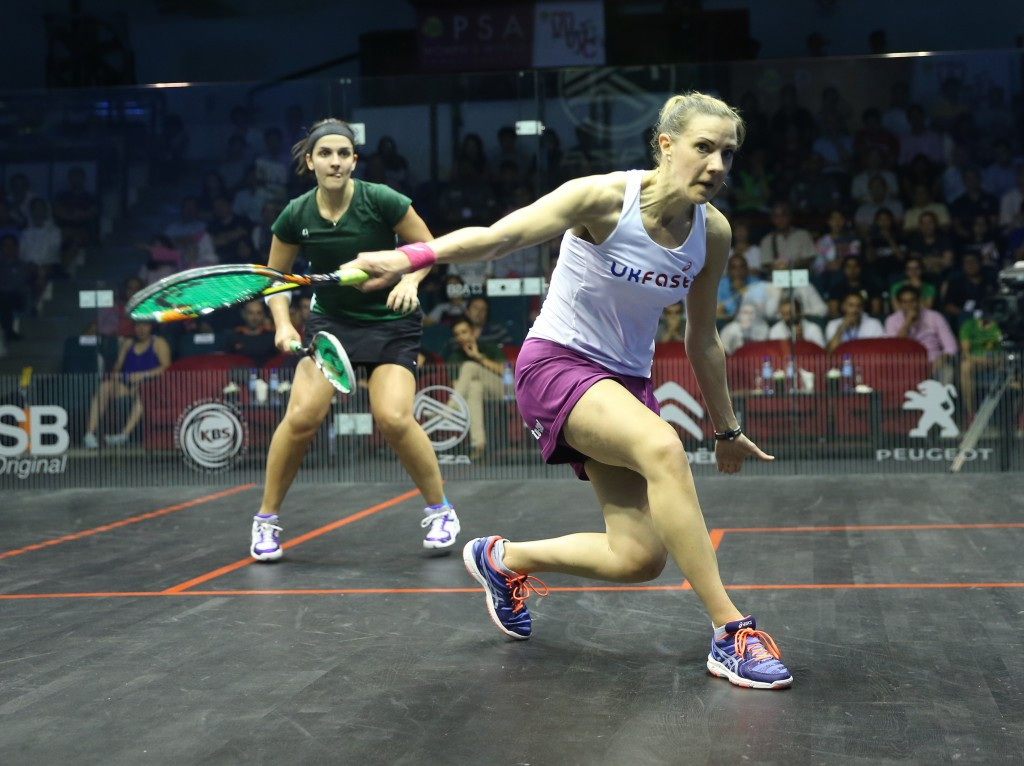 England's Laura Massaro is the only non-Egyptian left in the tournament