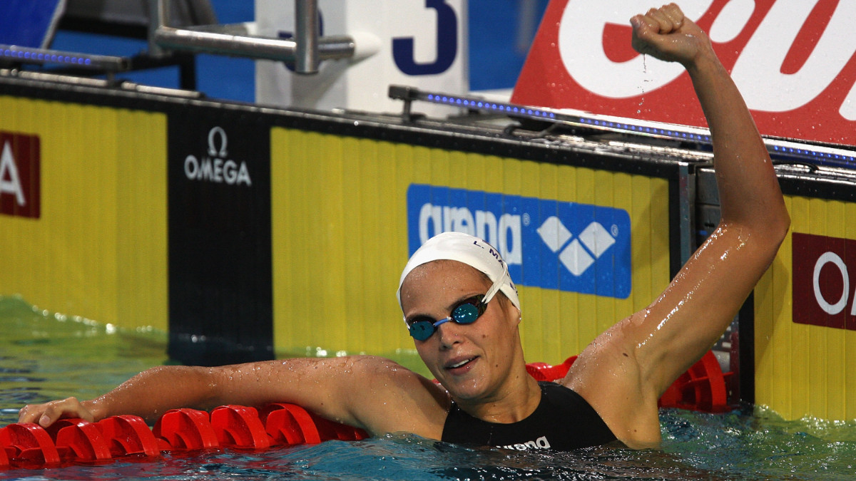 Laure Manaudou won the 200m backstroke final at the 2008 European Championships. GETTY IMAGES