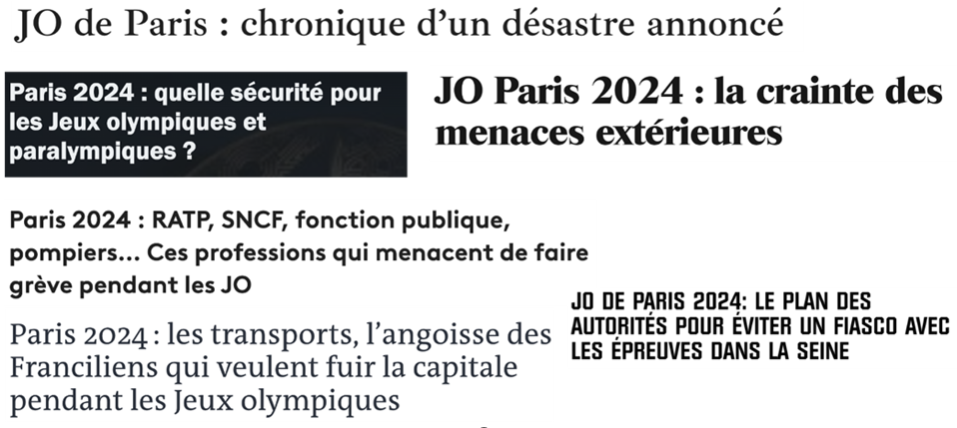 Headlines in the run-up to Paris 2024 