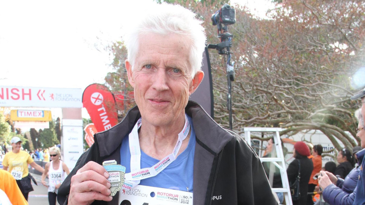 Dave Heine at the 2014 Rotorua Marathon. ATHLETICS NEW ZEALAND
