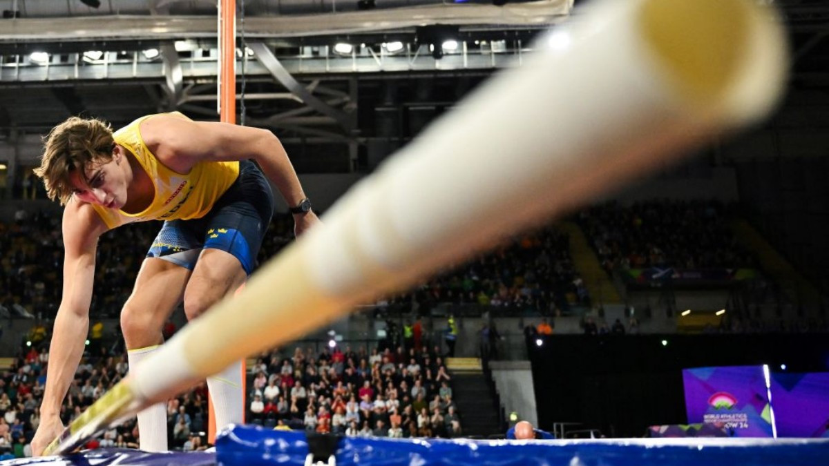 Duplantis was the world indoor champion in Glasgow earlier this year. GETTY IMAGES