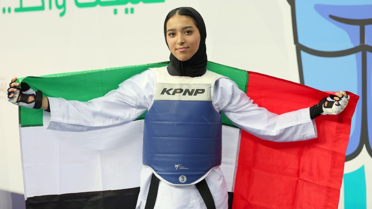 UAE athletes grab 18 medals in taekwondo competition at Gulf Youth Games. UAE Girl's team at the Gulf Youth Games. UAE NOC