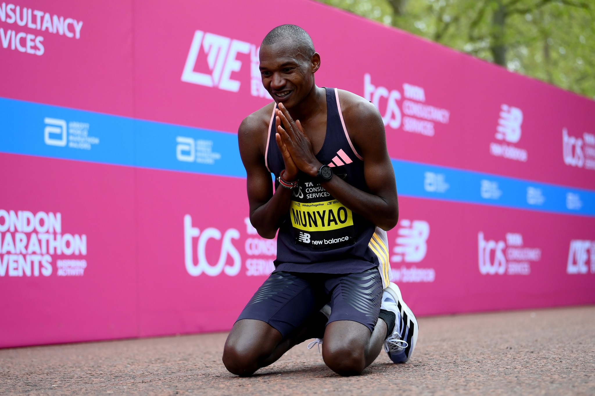 Alexander Mutiso Munyao, from Kenya, won the 2024 London Marathon. GETTY IMAGES 