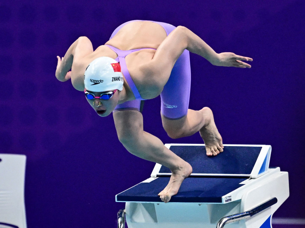 China's Zhang Yufei during the 2022 Asian Games. GETTY IMAGES