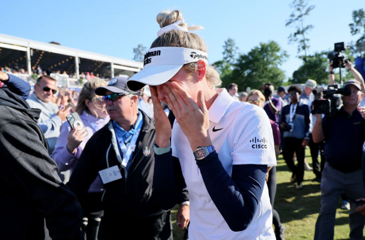 The queen of golf, Nelly Korda, takes a break after making history. GETTY IMAGES