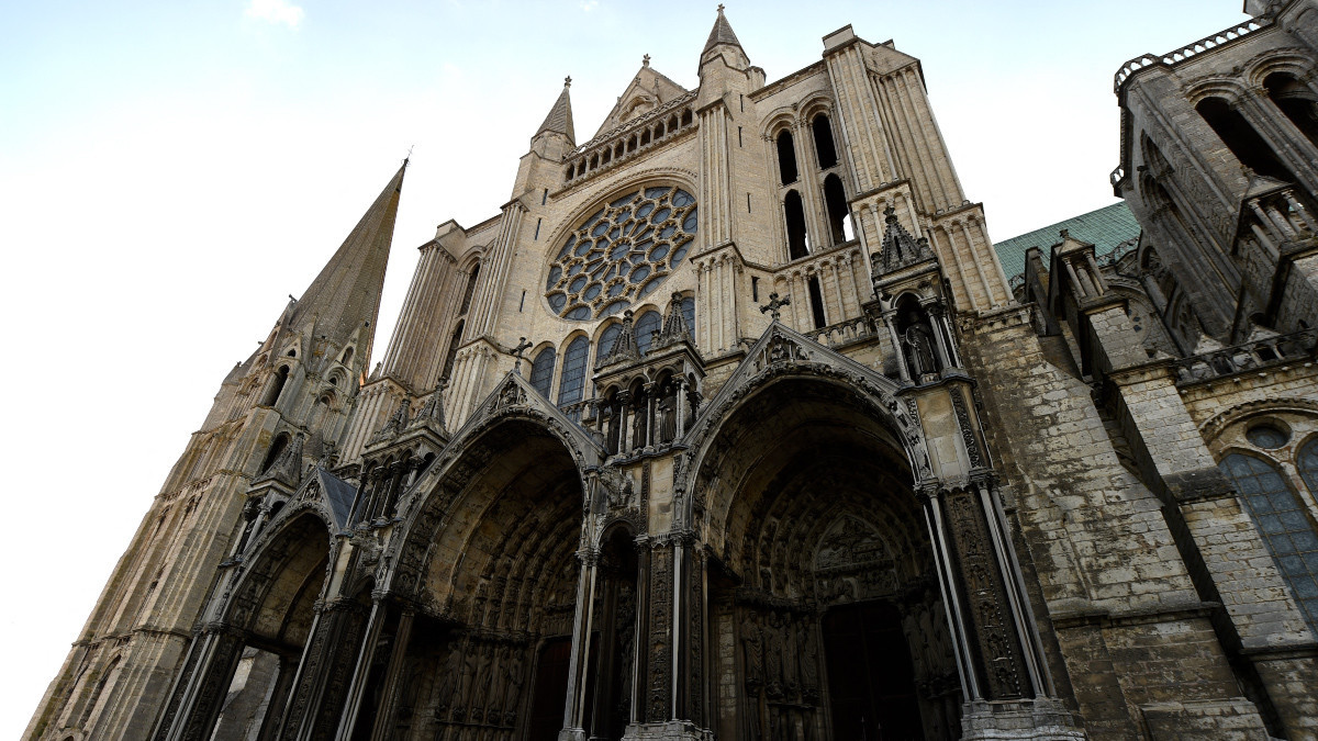Chartres Cathedral is one of 30 UNESCO World Heritage sites on the Paris 2024 torch relay route. JEAN-FRANCOIS MONIER/AFP via Getty Images