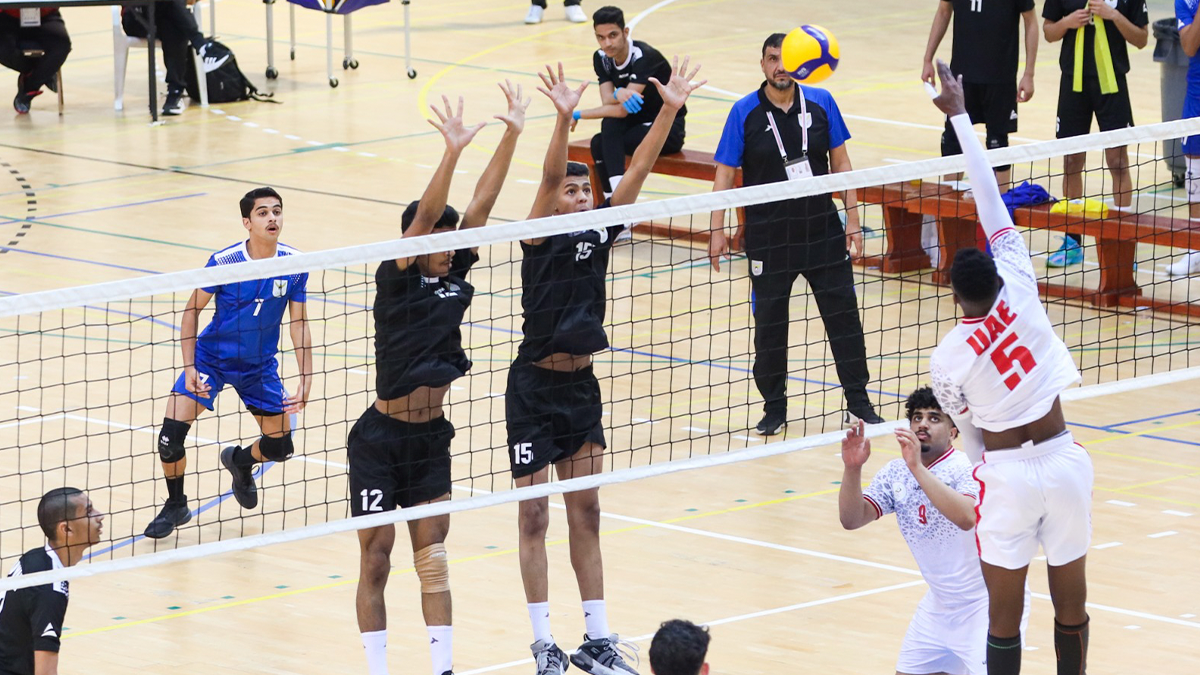 The exciting volleyball competition at the Gulf Youth Games. UAE NOC