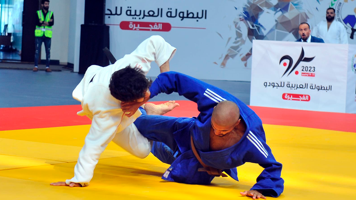 A judo bout at the Gulf Youth Games. UAE NOC