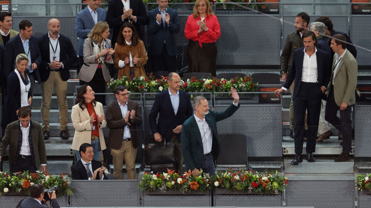 Spain's King Felipe VI was on hand for Nadal's match in Madrid. GETTY IMAGES