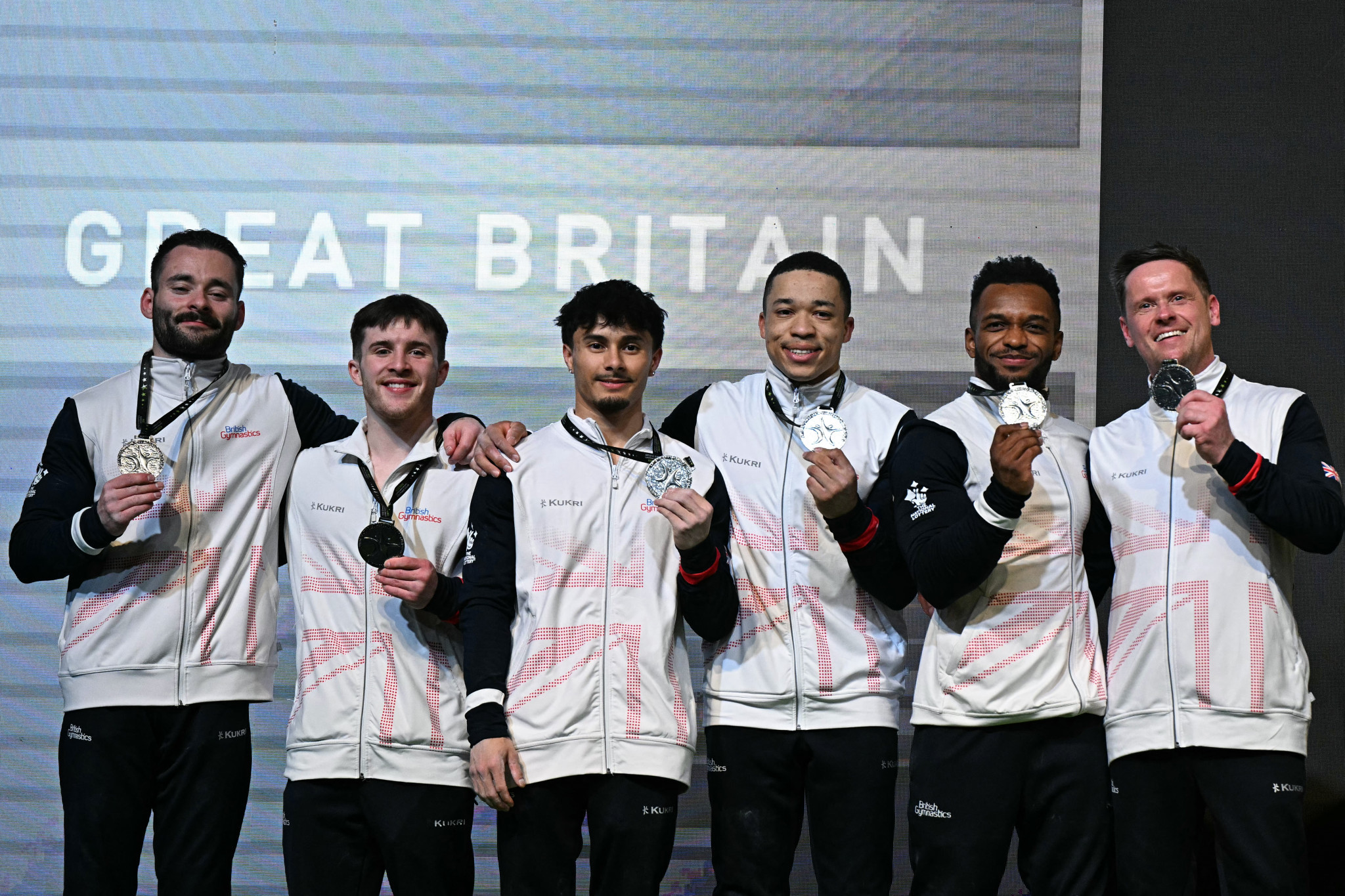Great Britain had to settle for silver at the men's European gymnastics in Rimini, Italy. GETTY IMAGES