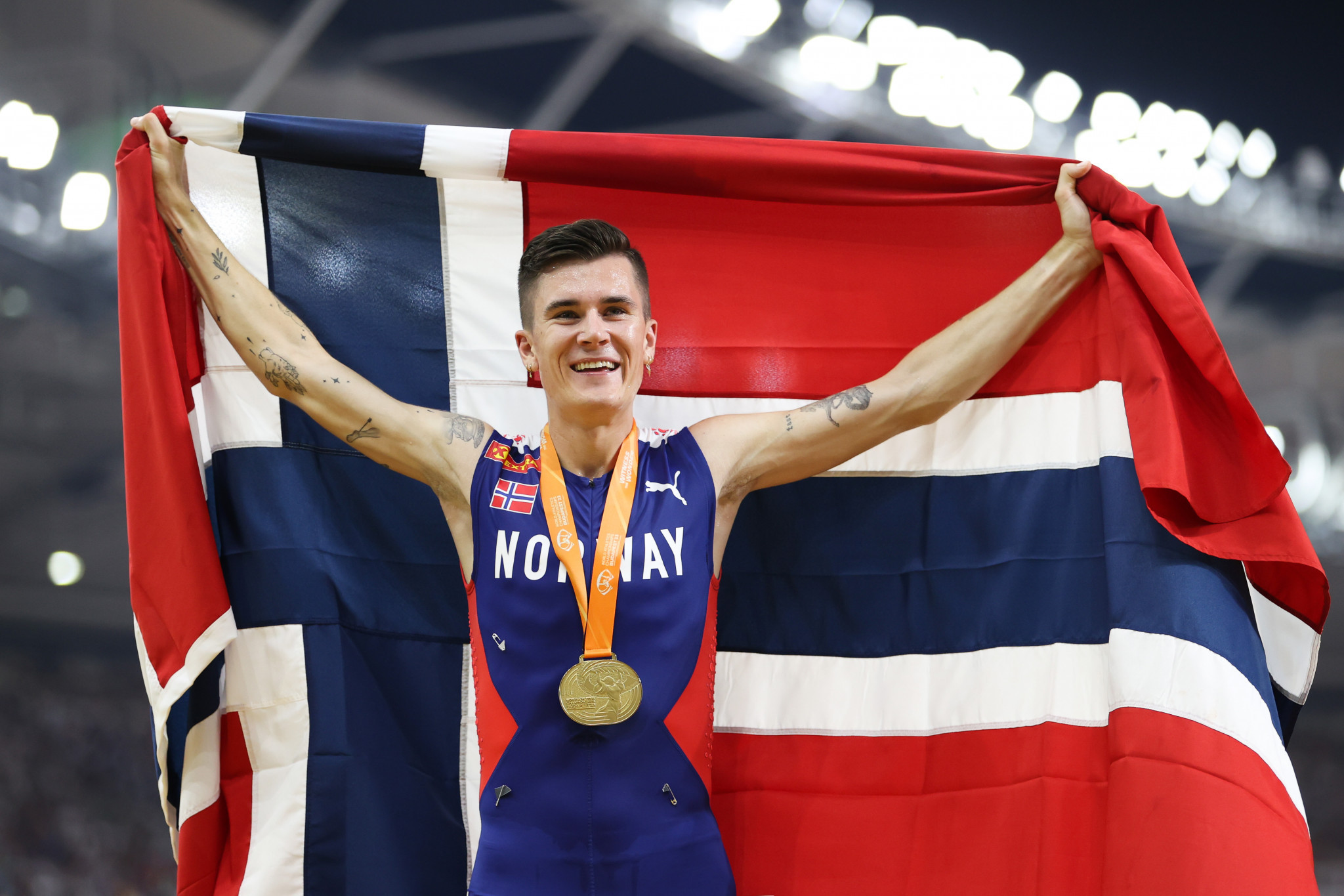 Olympic champion Ingebrigtsen's father has been charged with domestic violence. GETTY IMAGES