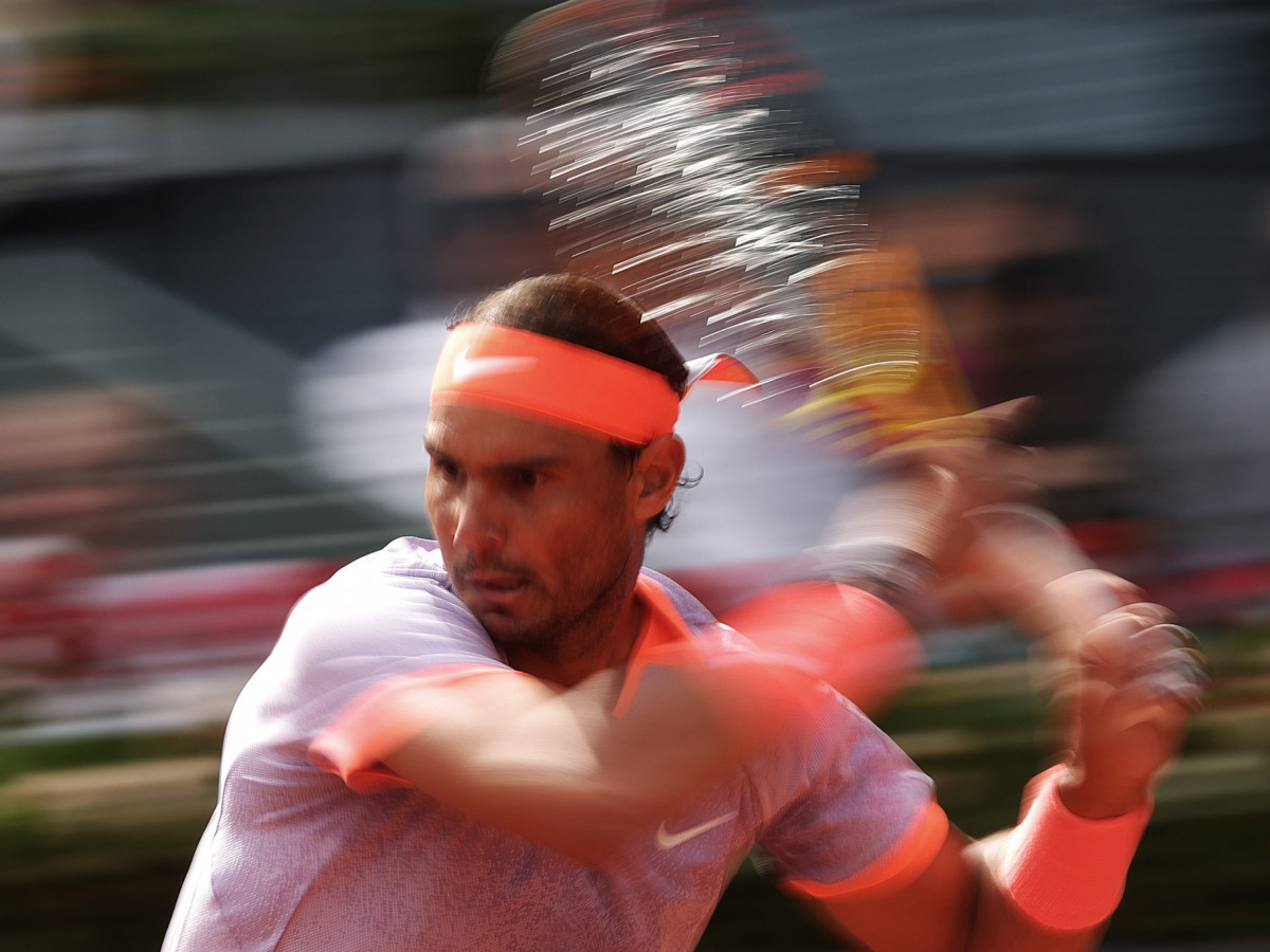 Nadal playing in the Madrid Open. GETTY IMAGES