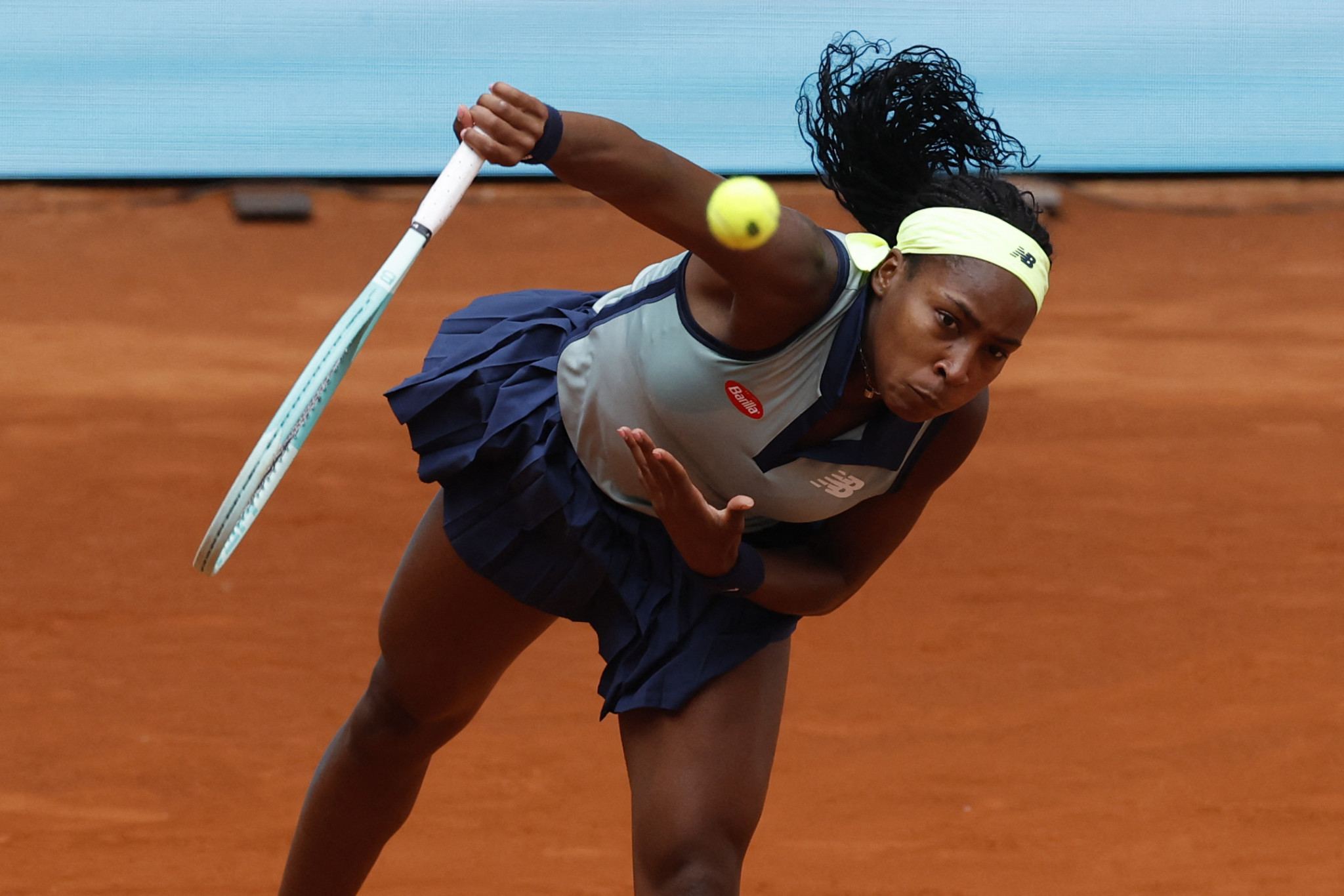 Coco Gauff, playing in the Madrid Open. GETTY IMAGES
