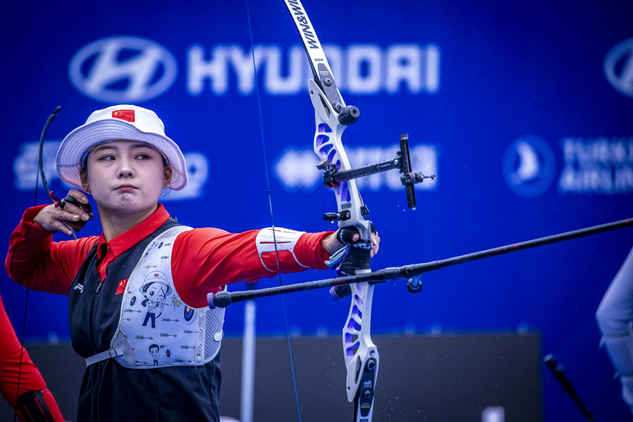 Jiaman got ger hands on a first ecer medal at the Archery World Cup in China. GETTY IMAGES