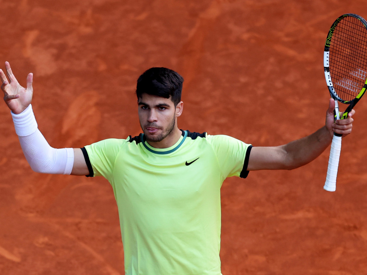 Carlos Alcaraz at the Madrid Open. GETTY IMAGES