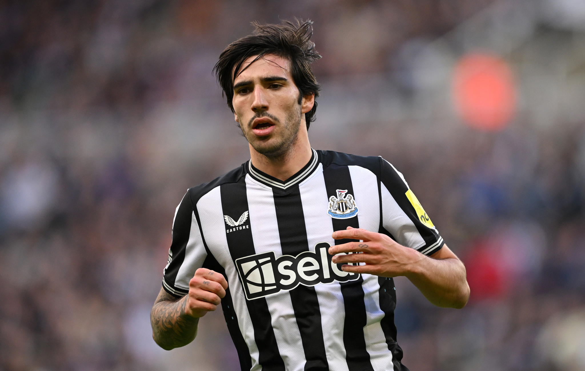 Newcastle midfielder Tonali has been given a suspended betting ban by the FA. GETTY IMAGES