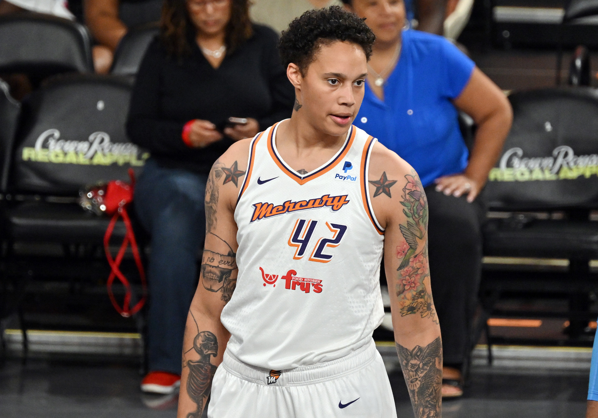 Brittney Griner playing for the Phoenix Mercury. GETTY IMAGES 