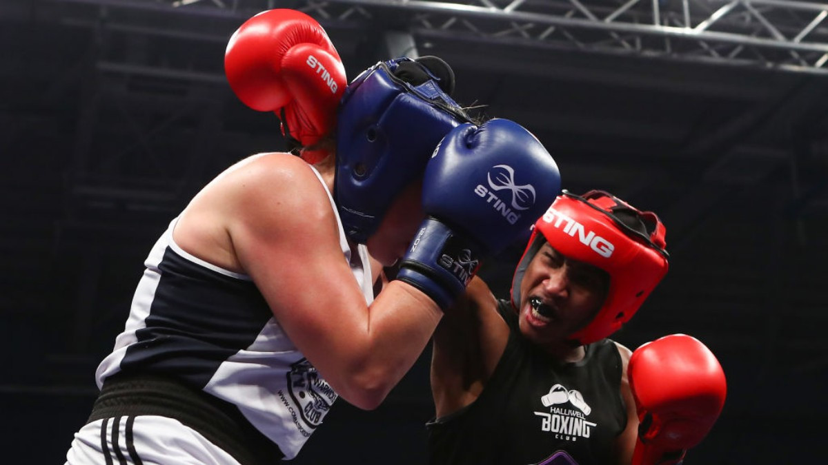 Ngamba is the first boxer from the refugee team to qualify on her own merits. GETTY IMAGES