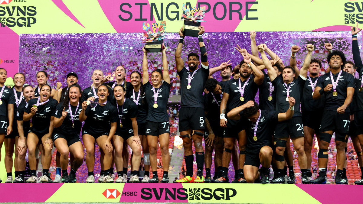 New Zealand double up again at Singapore SVNS. GETTY IMAGES
