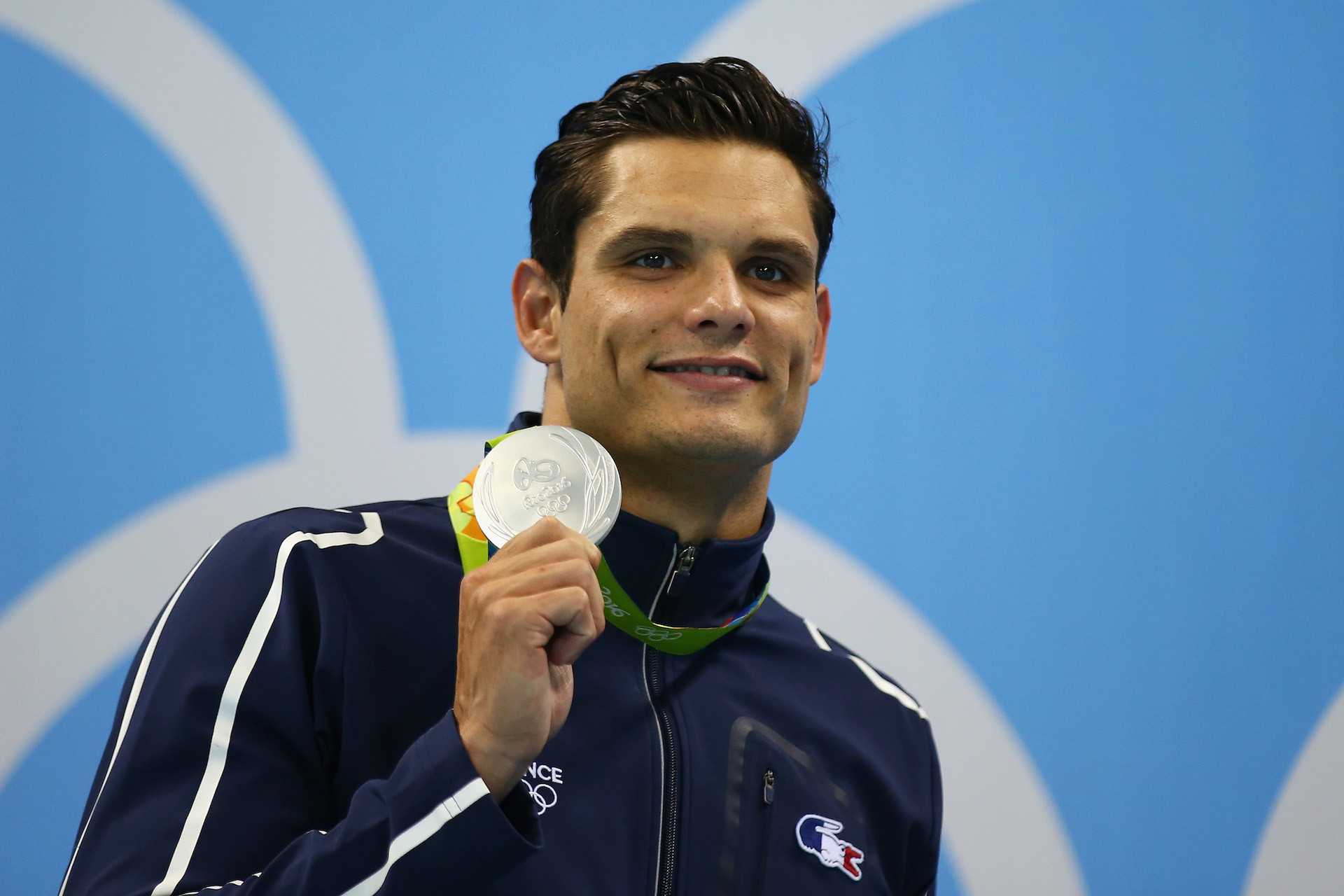 Florent Manaudou, the first Olympic torchbearer in France for Paris 2024