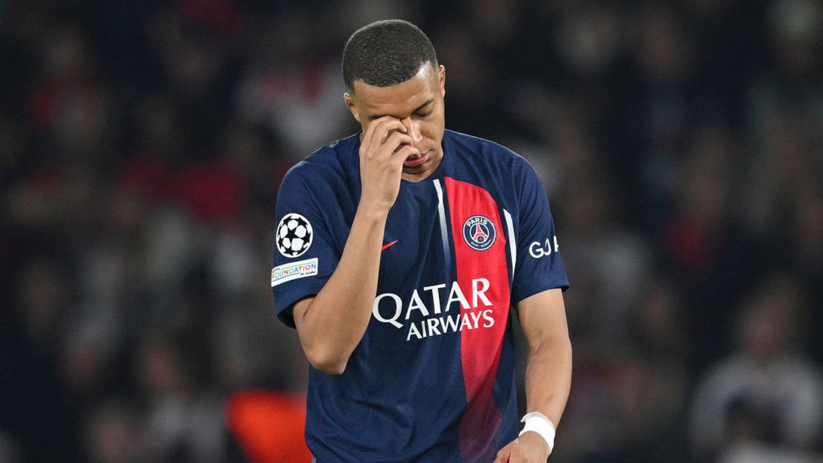 Sad end for PSG's Kylian Mbappe. GETTY IMAGES