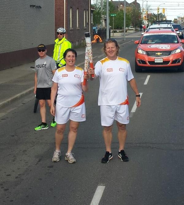 Curt Harnett, Chef de Mission of the Canadian Pan American Games team, was one of the latest Torchbearers 