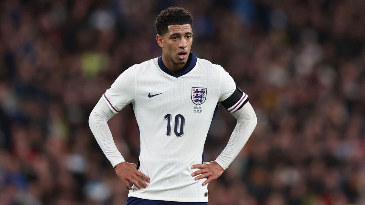 Jude Bellingham during the international friendly match between England and Brazil at Wembley Stadium on March 2024 in London. GETTY IMAGES