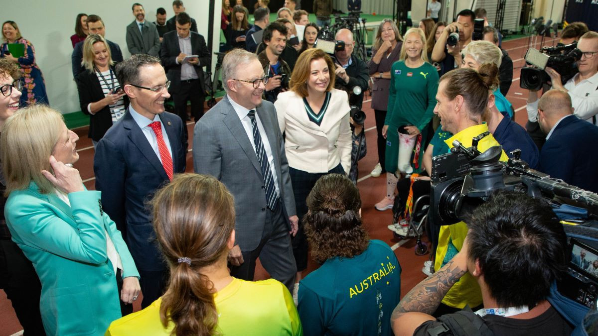 Prime Minister Anthony Albanese visited the AIS campus to make the announcement. AUSTRALIAN SPORTS COMMISSION