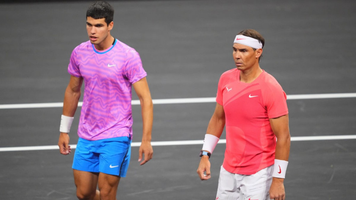 The dream of Nadal and Alcaraz playing together in the doubles at Paris 2024 is unlikely to come true. GETTY IMAGES