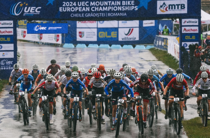 Avondetto and Pieterse, 2024 European Mountain Bike Cross Country Champions. UEC