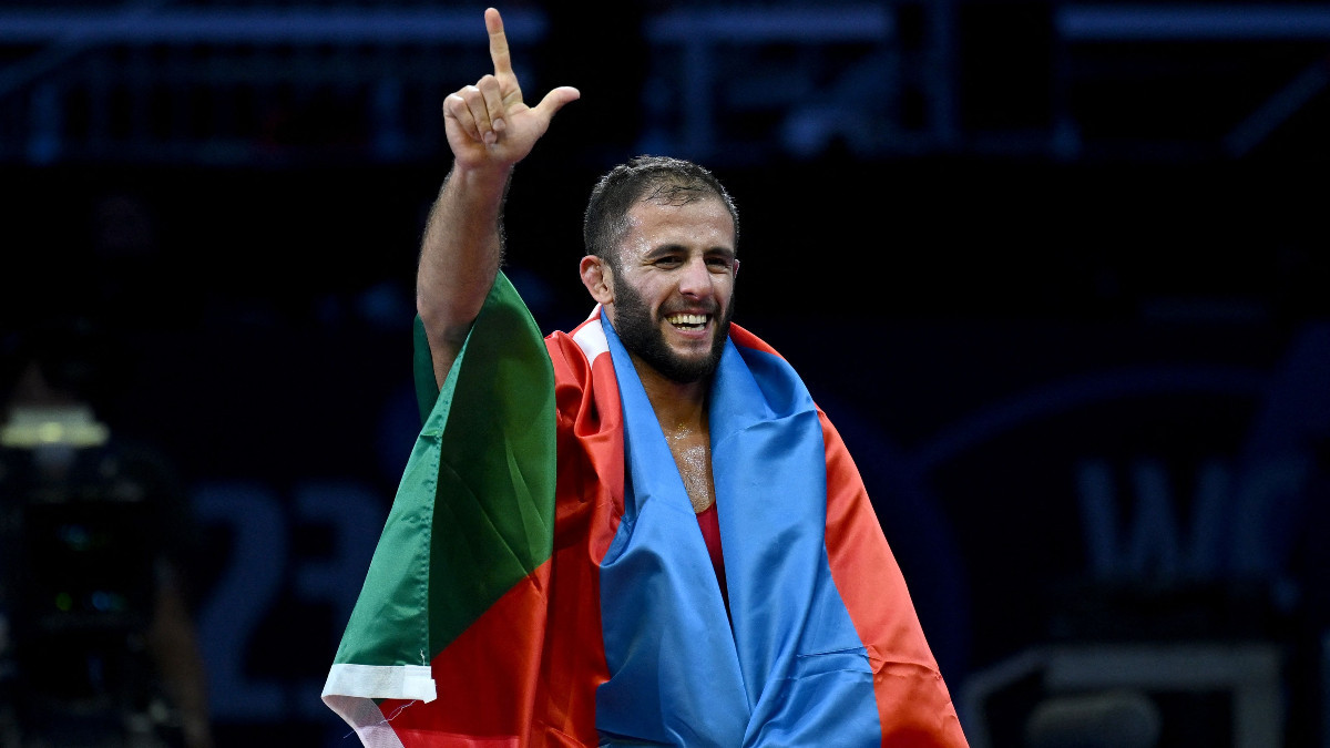 Tokyo 2020 bronze medallist in the 77 kg category Rafig Huseynov (Azerbaijan) earned Olympic ticket in the 87 kg category. GETTY IMAGES