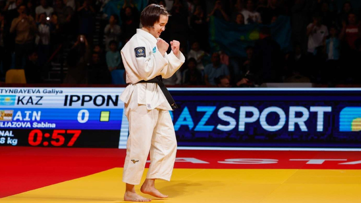 Galiya Tynbaeva (Kazakhstan) after winning the gold medal. IJF