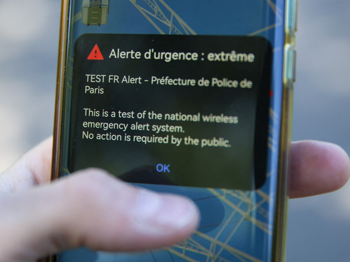 The FR-Alert on a mobile phone. GETTY IMAGES