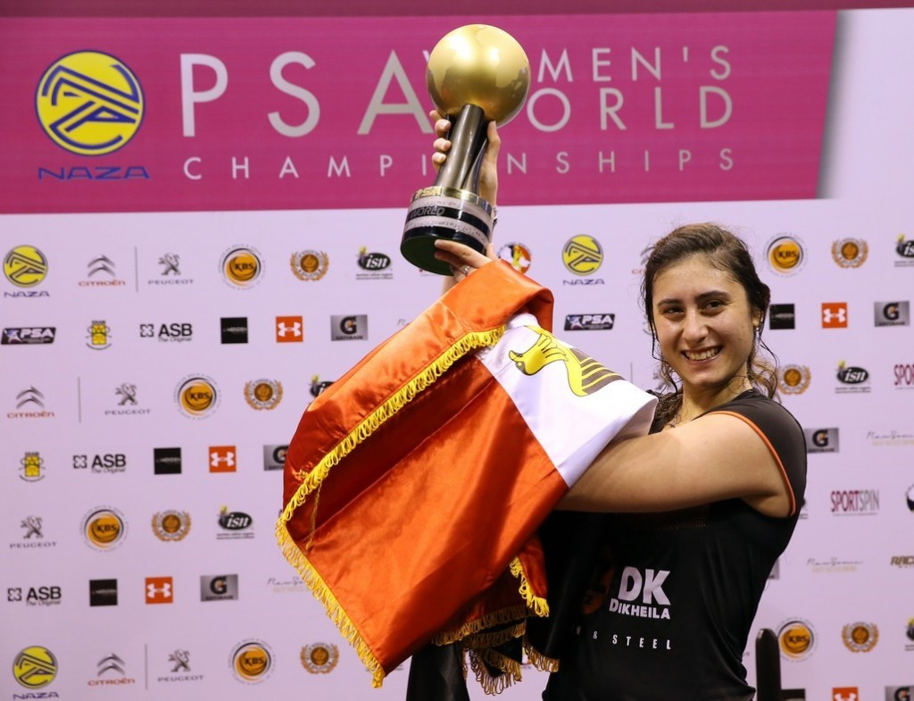 Nour El Sherbini came from behind to win the world title ©PSA
