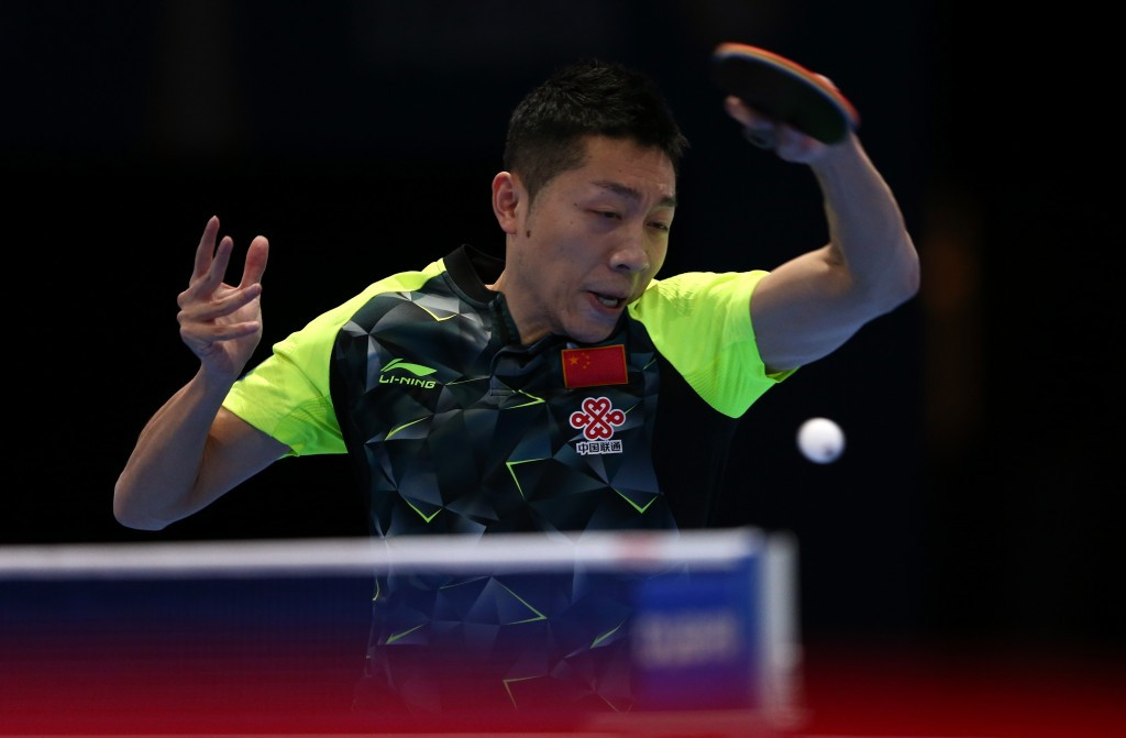 Xu Xin claimed bragging rights after beating Chinese team-mate Zhang Jike ©Getty Images