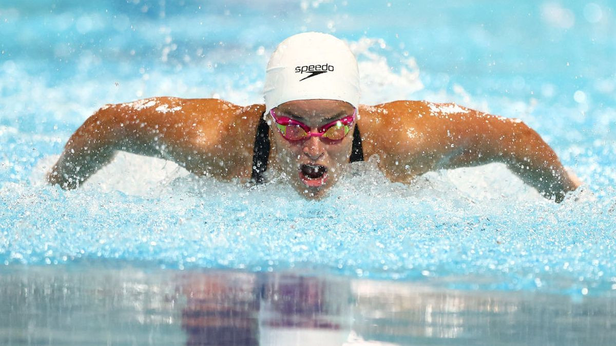 Kaylee McKeown competes in the Women’s 400m Individual Medley Final during the 2024 Australian Open Swimming Championships in April 2024 . GETTY IMAGES
