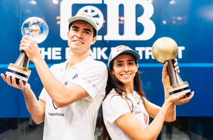 Diego Elías is the first South American to win the most prestigious trophy in squash. GETTY IMAGES