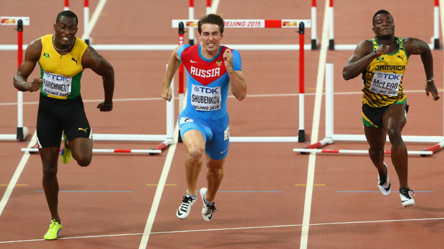 Shubenkov made history for Russia at the 2015 World Athletics Championships in Beijing. GETTY IMAGES