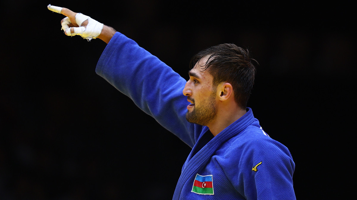 Zelym Kotsoiev won second gold medal for Azerbaijan in Abi Dhabi. GETTY IMAGES