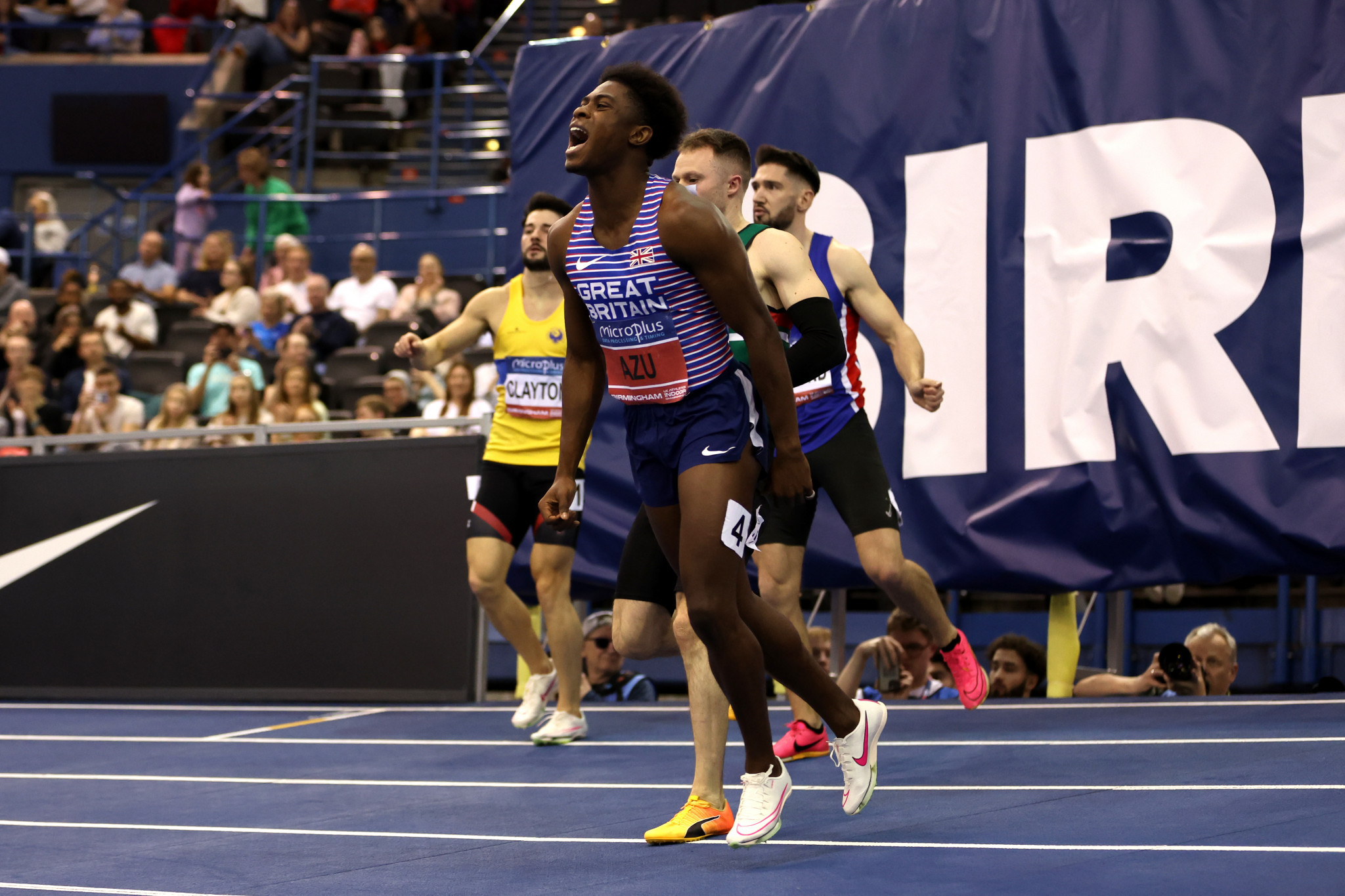 Jeremiah Azu is eyeing the British record and breaking the 10-second barrier at the True Athletes Classic. GETTY IMAGES