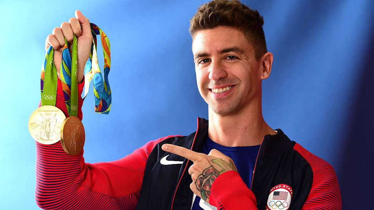 Anthony Ervin, Olympic medallist and world champion, was one of the guests at the scholarship award ceremony. GETTY IMAGES