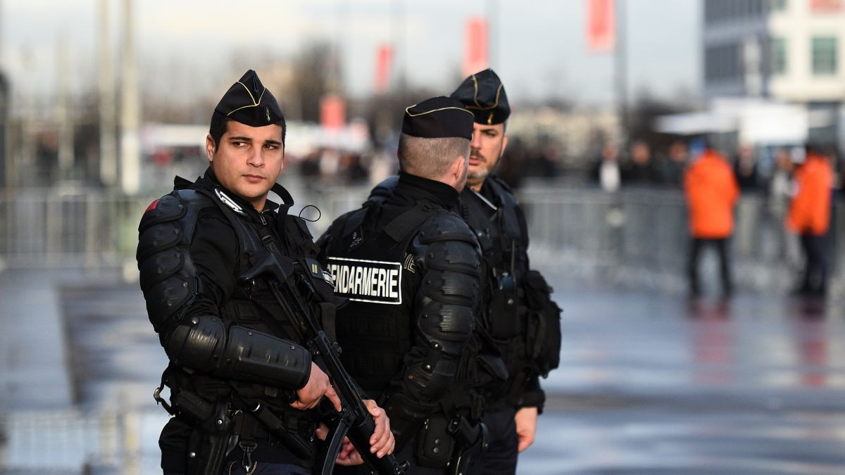 French gendarmes patrol in front of the Stade de France in Saint-Denis. GETTY IMAGES