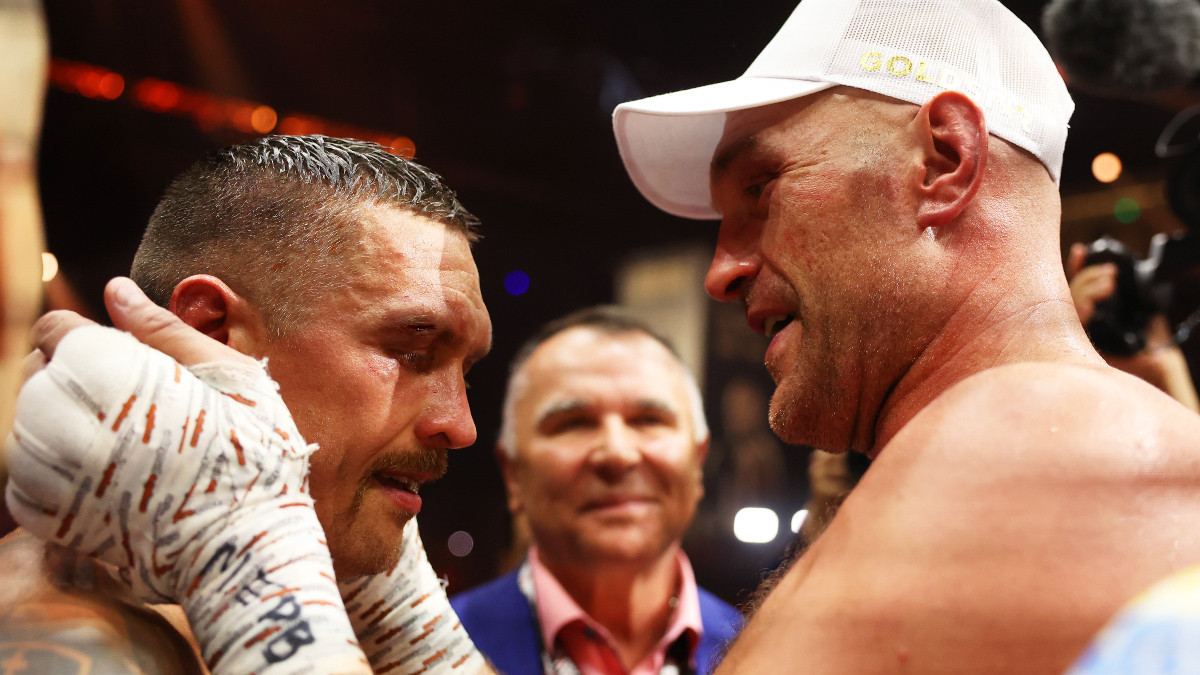 Oleksandr Usyk and Tyson Fury set to do it all over again in Riyadh on 21 December. GETTY IMAGES