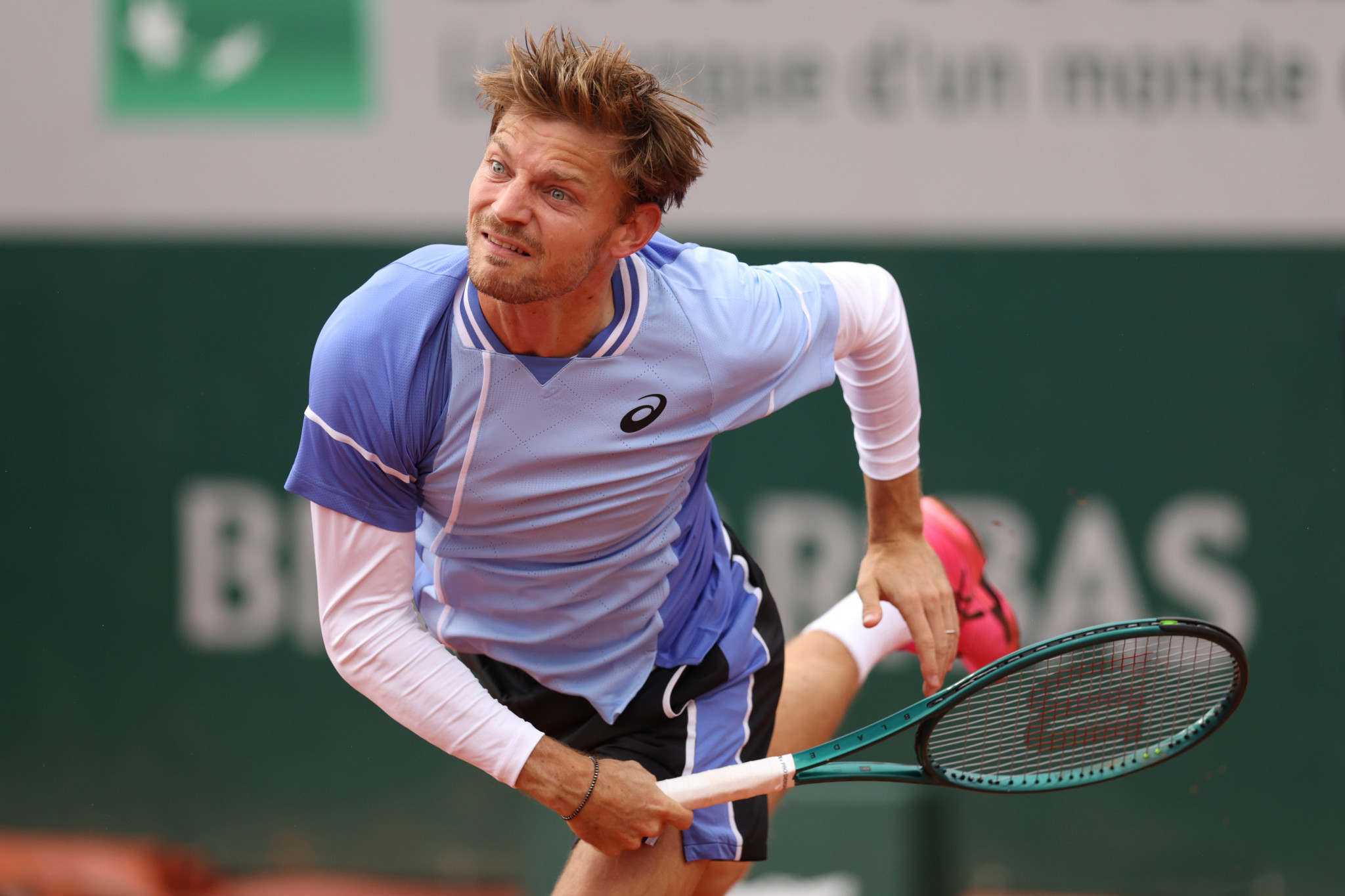 David Goffin was left seething after somebody spat chewing gum in his direction at the French Open. GETTY IMAGES