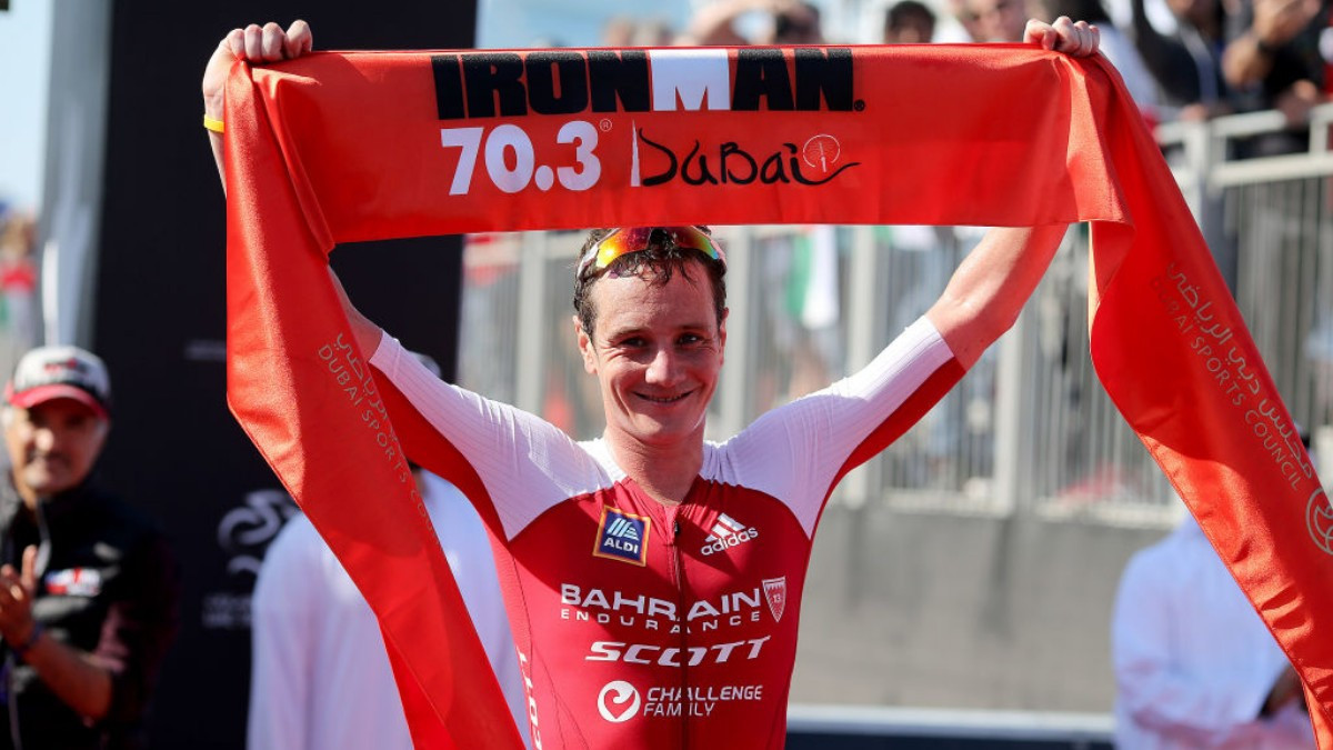 The 2018 Dubai Half Ironman was won by double Olympic champion Alistair Brownlee. GETTY IMAGES