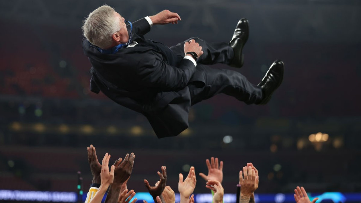 Carlo Ancelotti, with five titles, is the most decorated coach in the Champions League. GETTY IMAGES