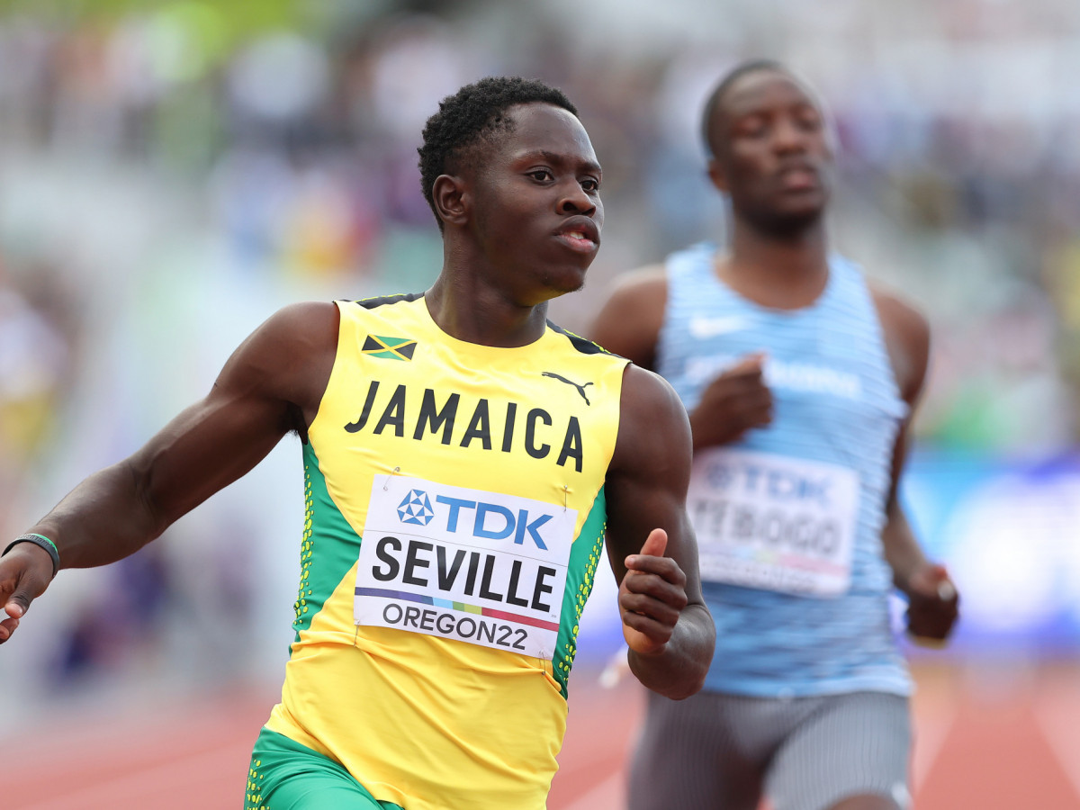 Jamaica’s Oblique Seville set the world's fastest 100m record. GETTY IMAGES