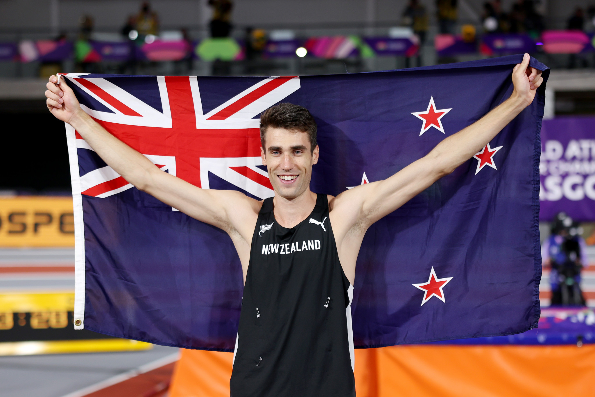 New Zealand high jump star Hammish Kerr will use his toilet trick at Paris 2024, as he eyes the gold medal. GETTY IMAGES